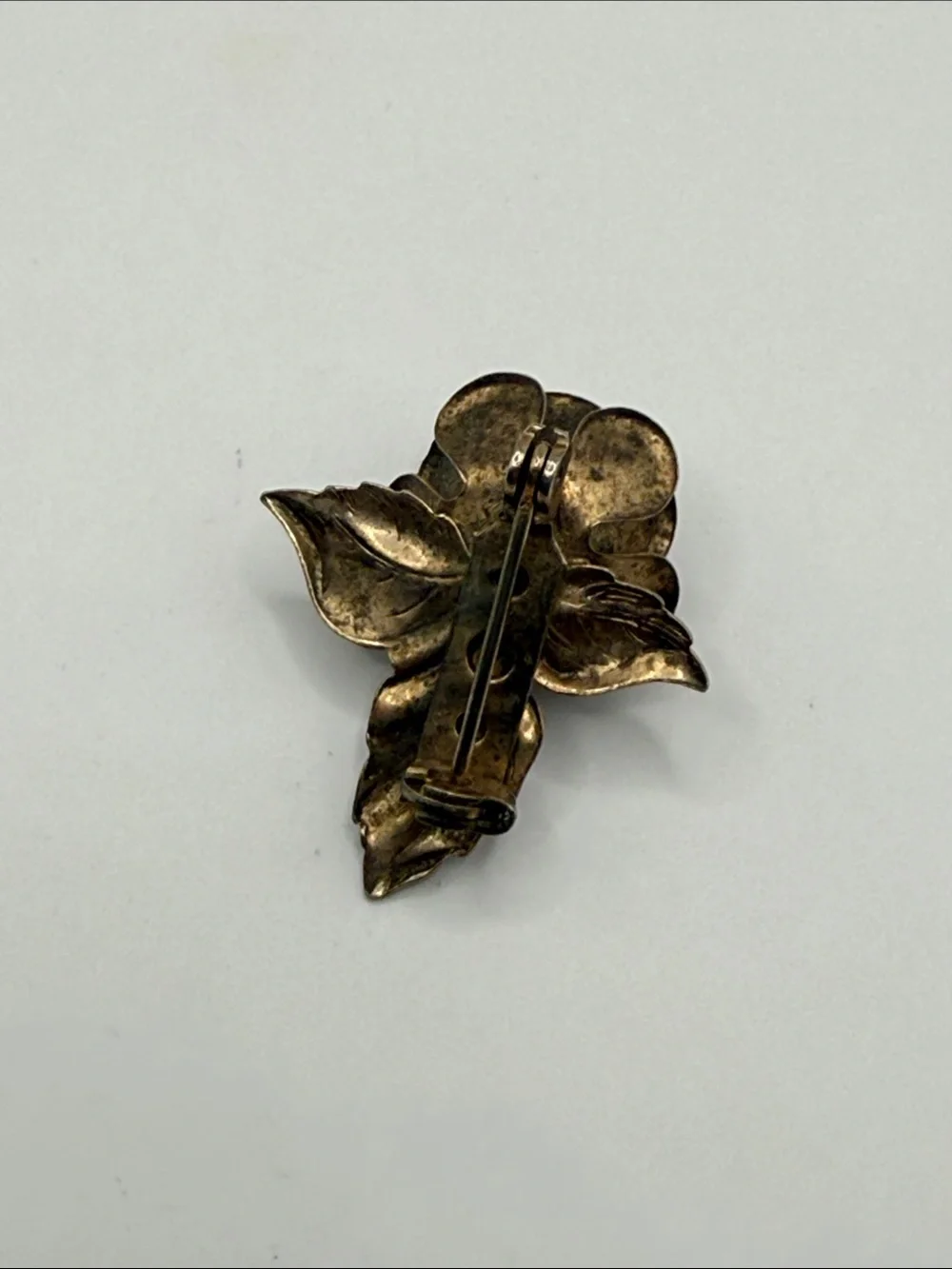 Vintage Gold Tone Small Dainty Rose Brooch Pin